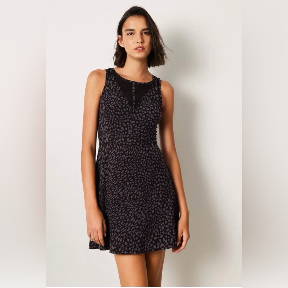 Guess Black and Grey Cheetah Print Sleeveless Dress Size 4‎